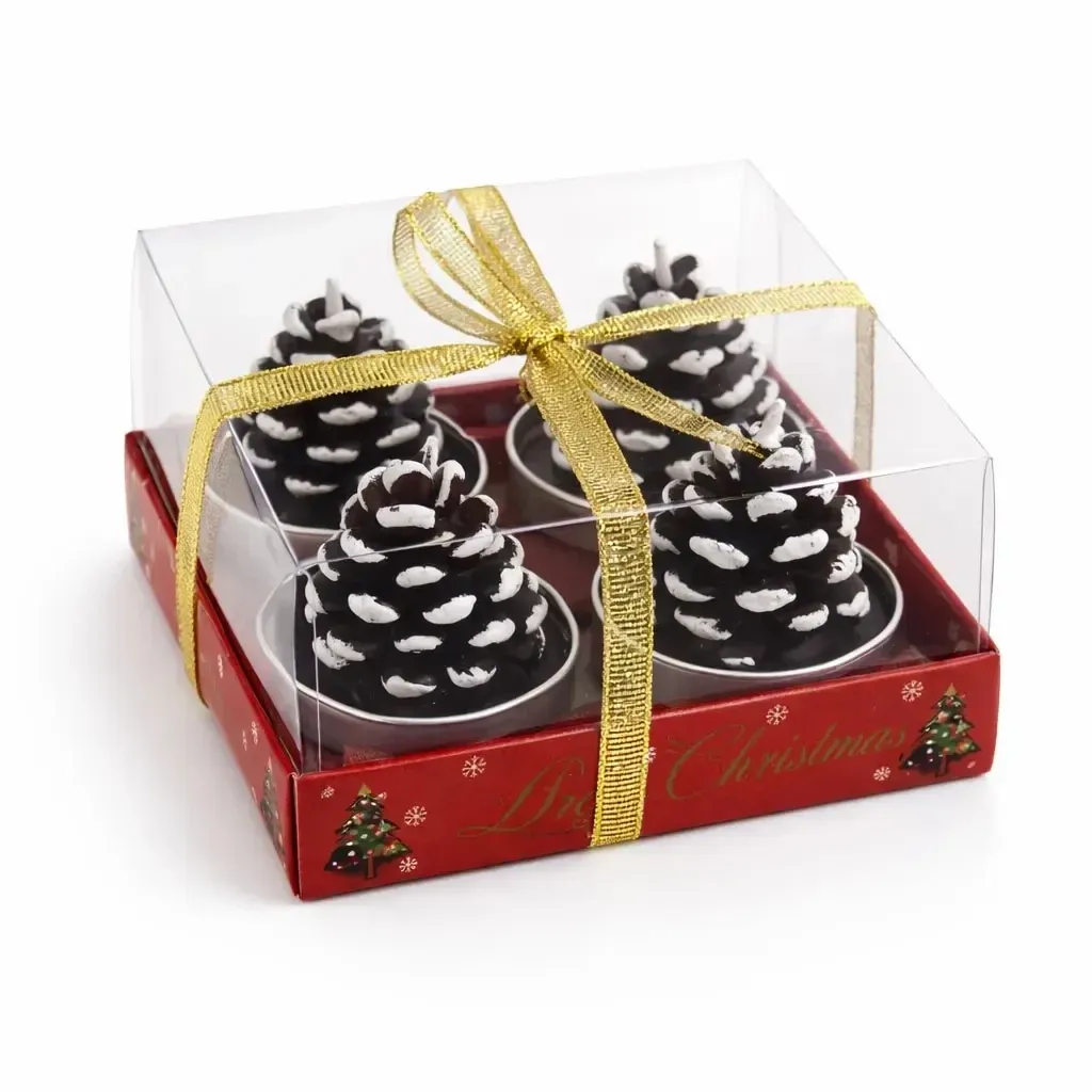 Wax candles cones 3,5 × 5 cm, without perfume, pack of 4