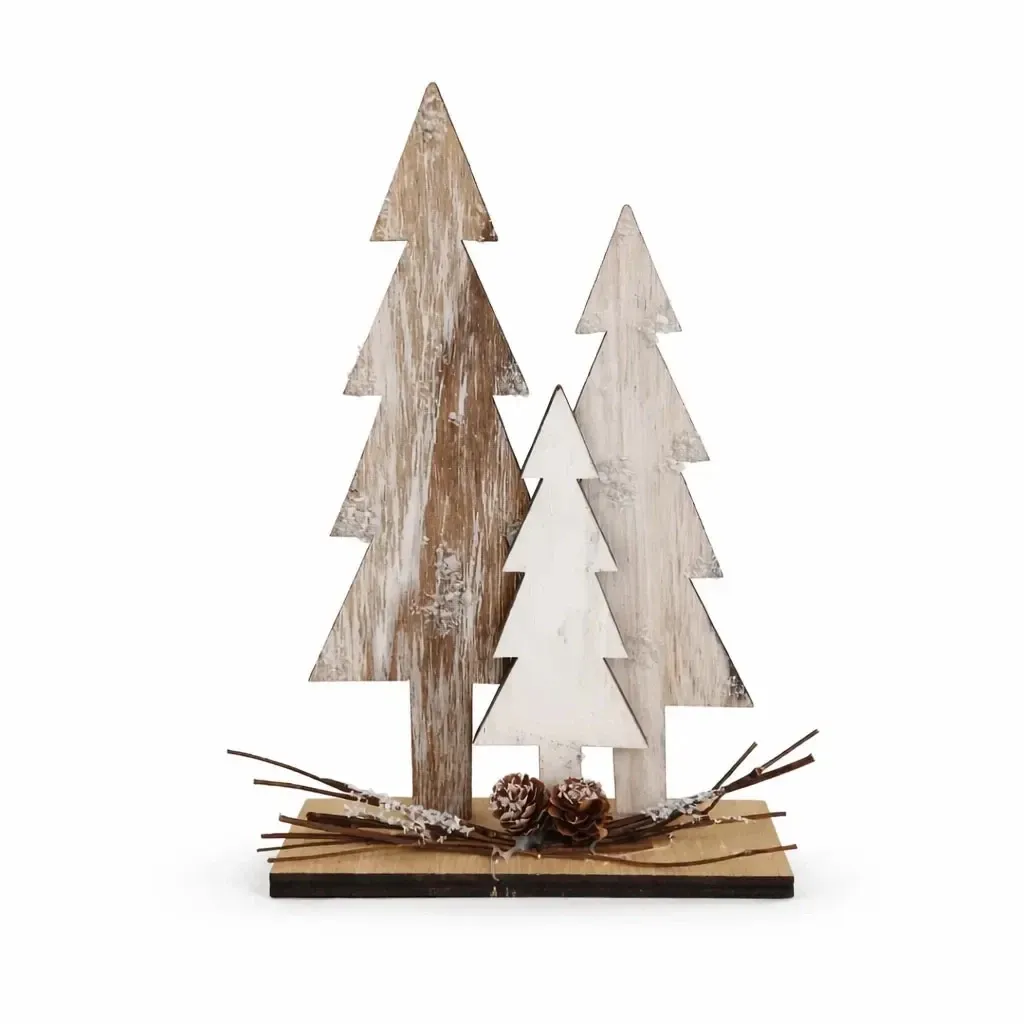 Wooden table decoration trees 16 × 4,5 × 24,7 cm, standing