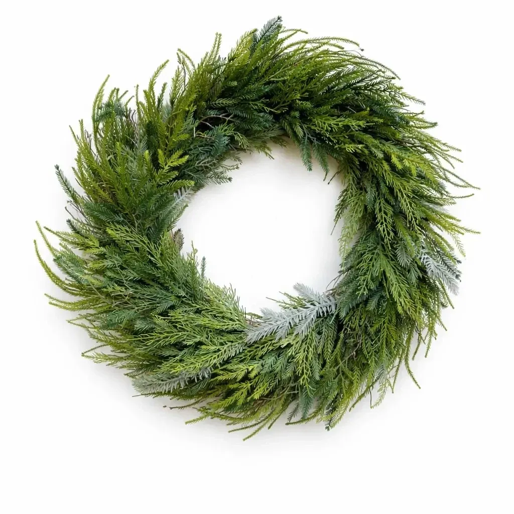 Christmas door wreath 72 × 72 × 15 cm, plastic, IP44 outdoor