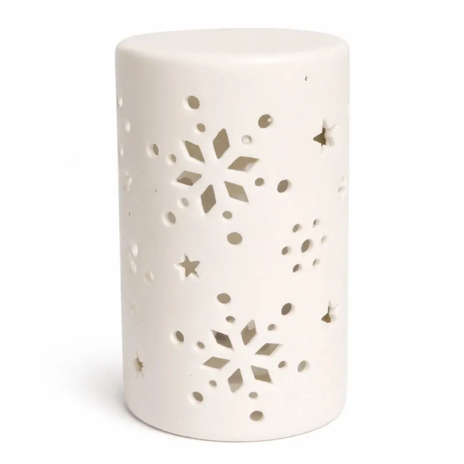 LED ceramic battery candle holder 7,5 × 12,5 cm, warm white, IP20, LR44