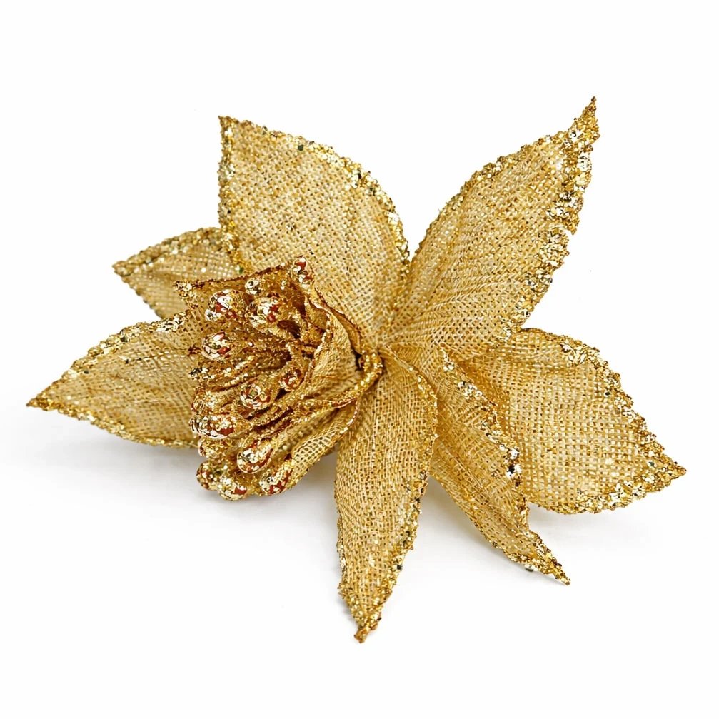 Decoration artificial flower, 20 cm, champagne