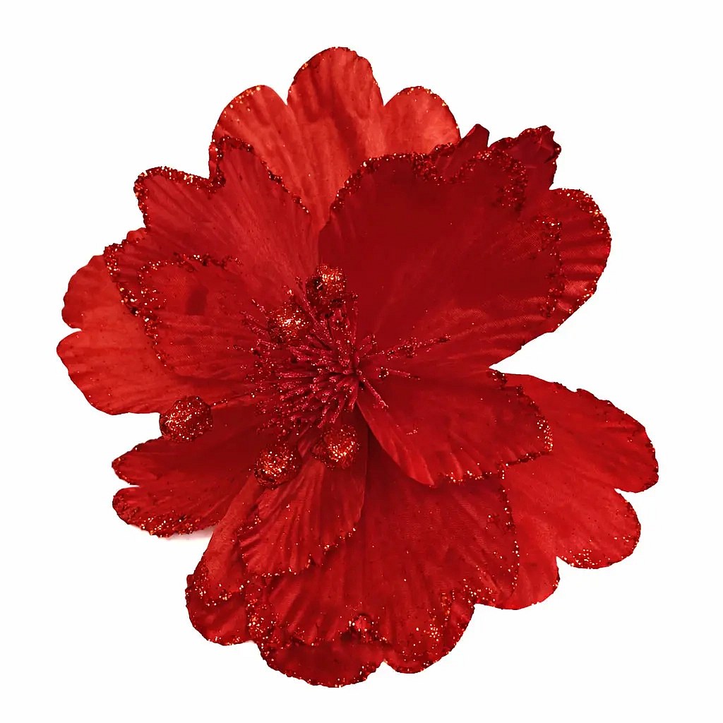 Decoration artificial flower, 47 cm, red