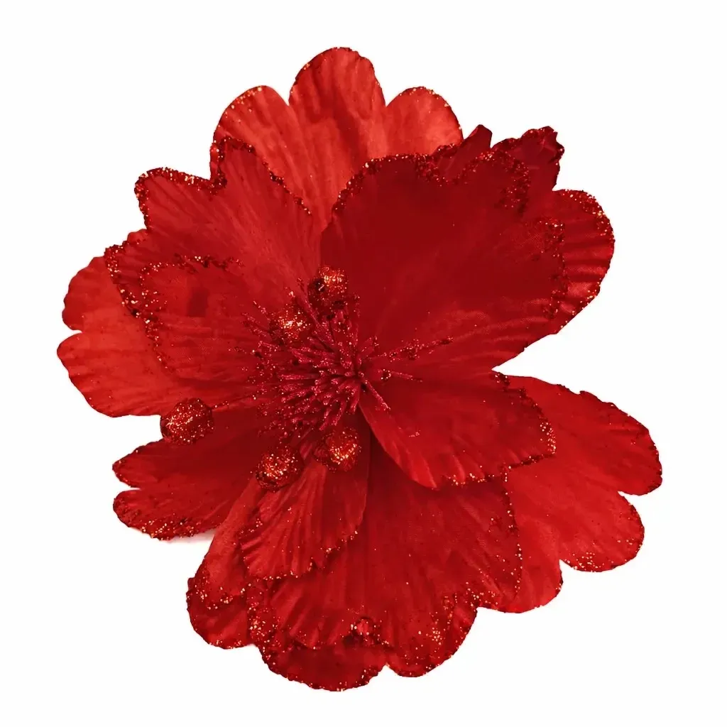 Decoration artificial flower, 47 cm, red