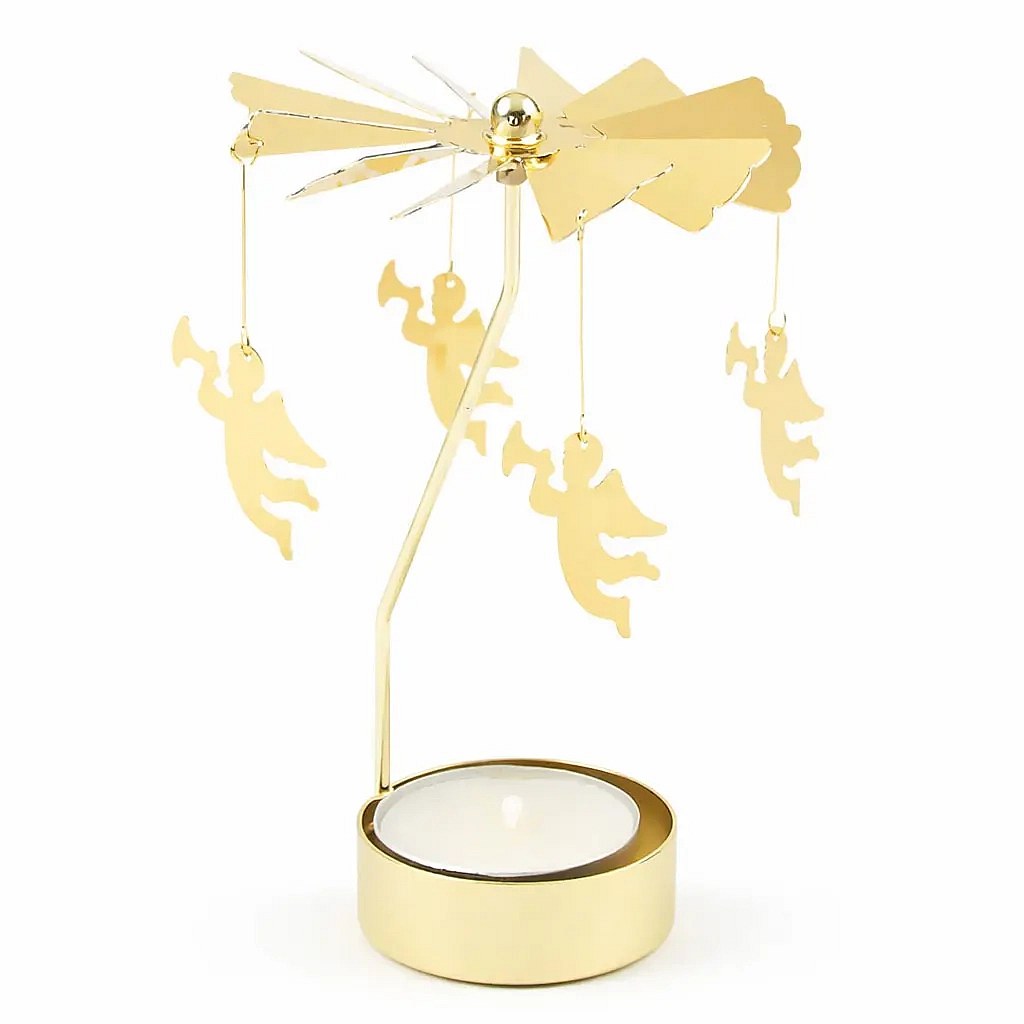 Angel ring, 8 × 13 cm, angels, gold