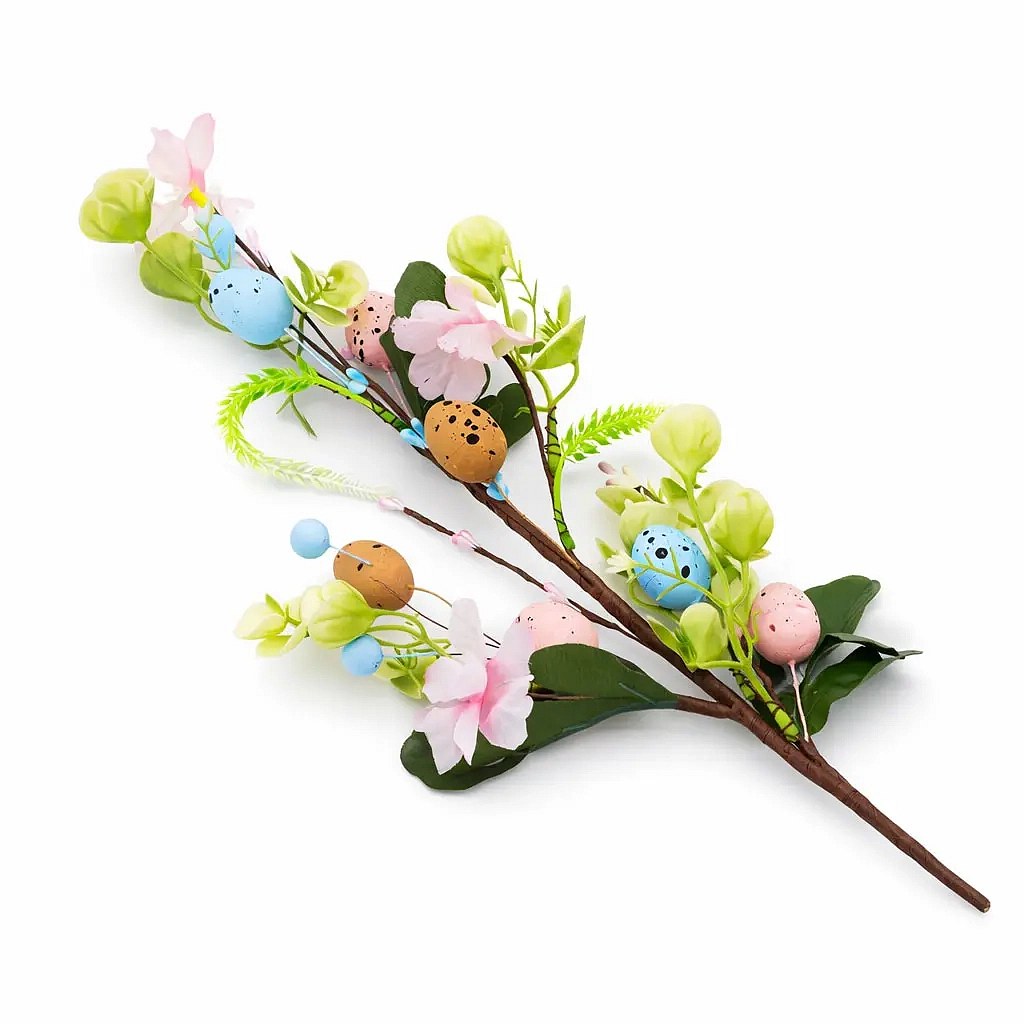 Easter twig with eggs, 66 × 35 cm, plastic, outdoor