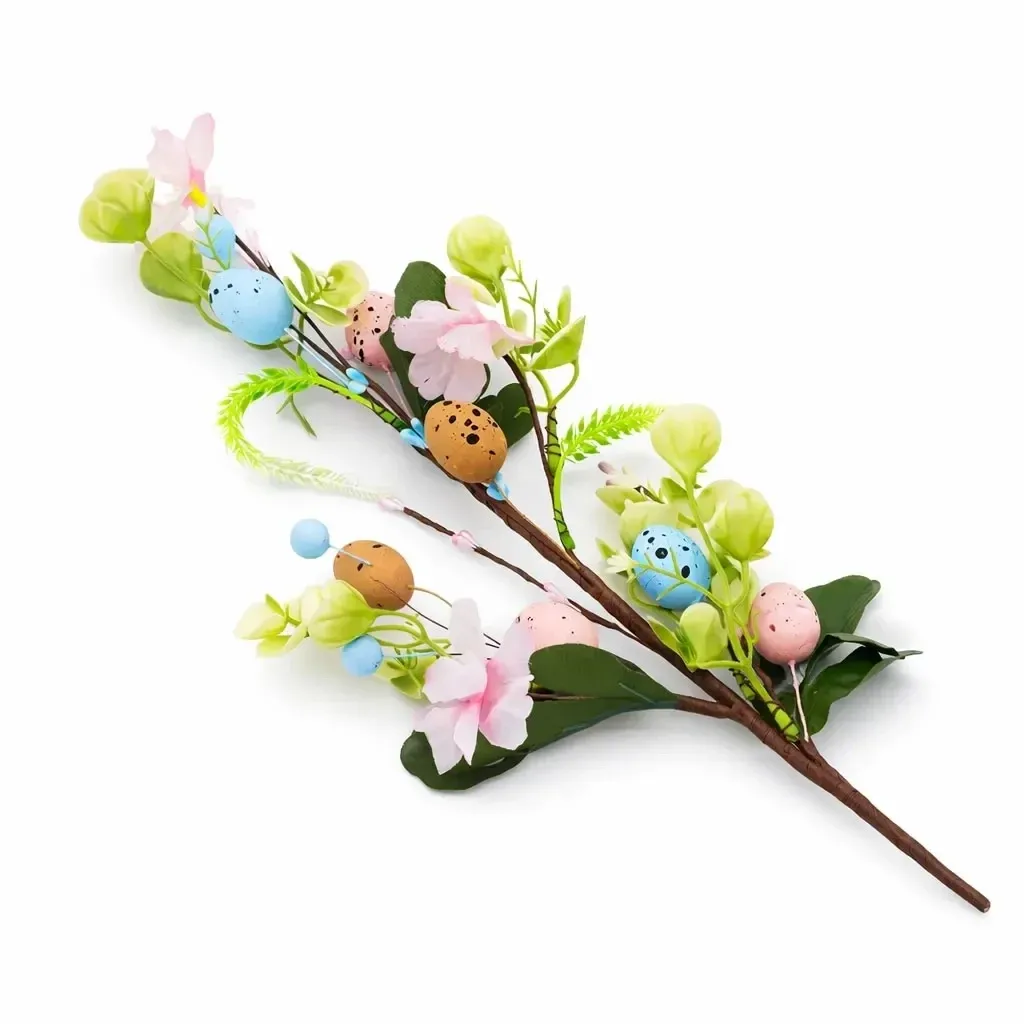 Easter twig with eggs, 66 × 35 cm, plastic, outdoor