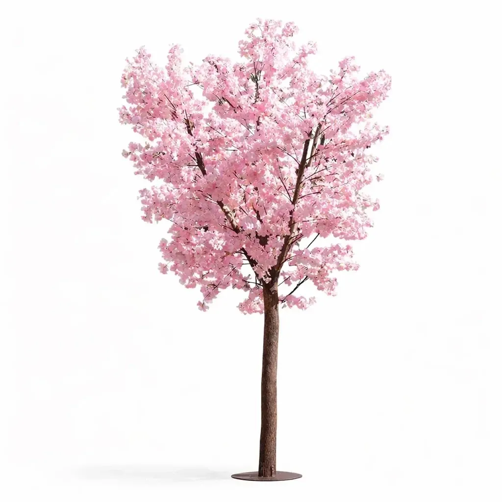 3D artificial tree Sakura 300 × 200 cm, pink decoration, IP44 outdoor, metal and plastic