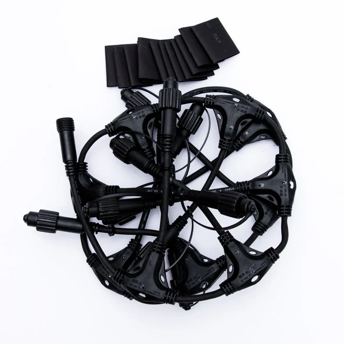Easy Fix T hub, 7 outputs, black, IP67