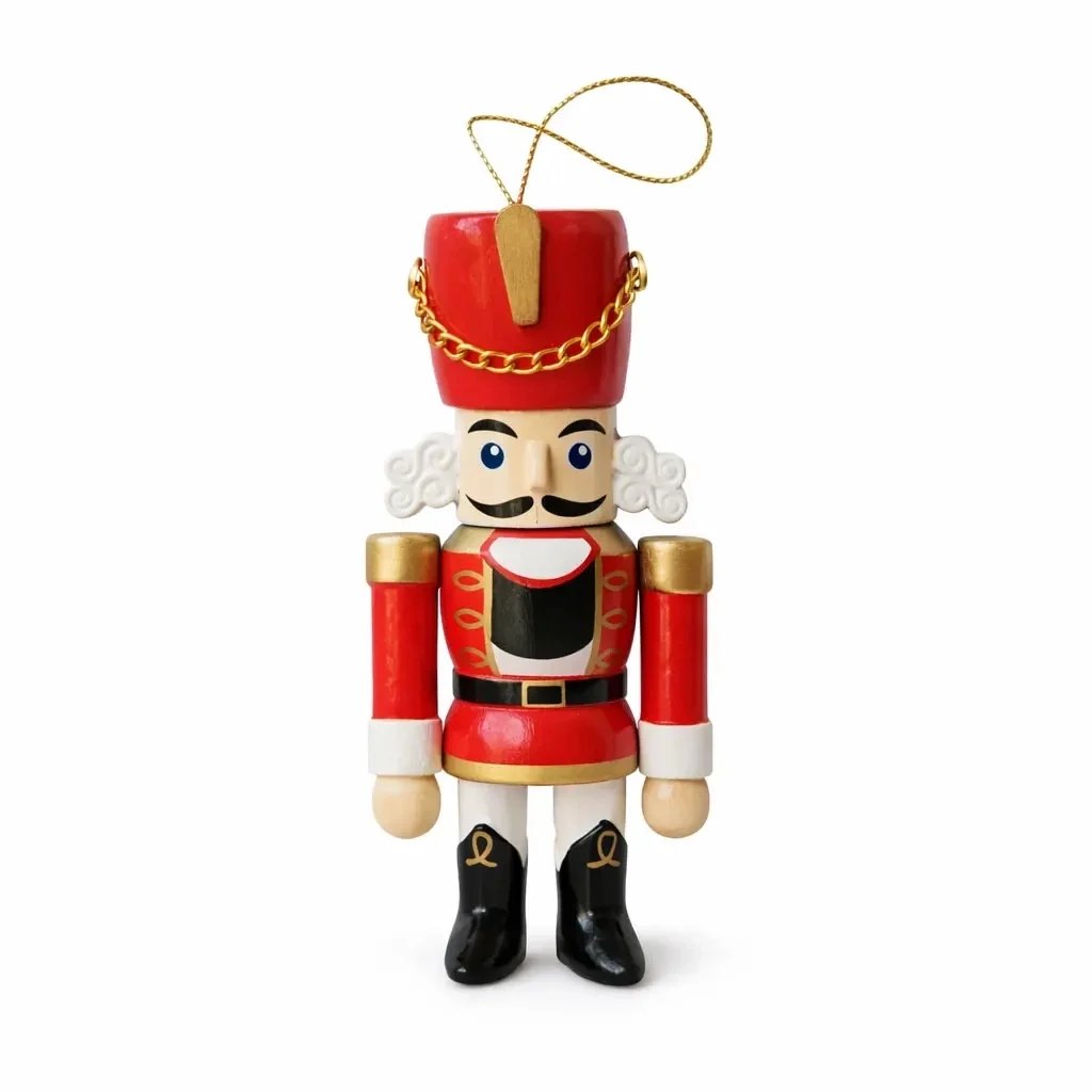 Wooden Christmas ornament nutcracker 12 cm, hanging