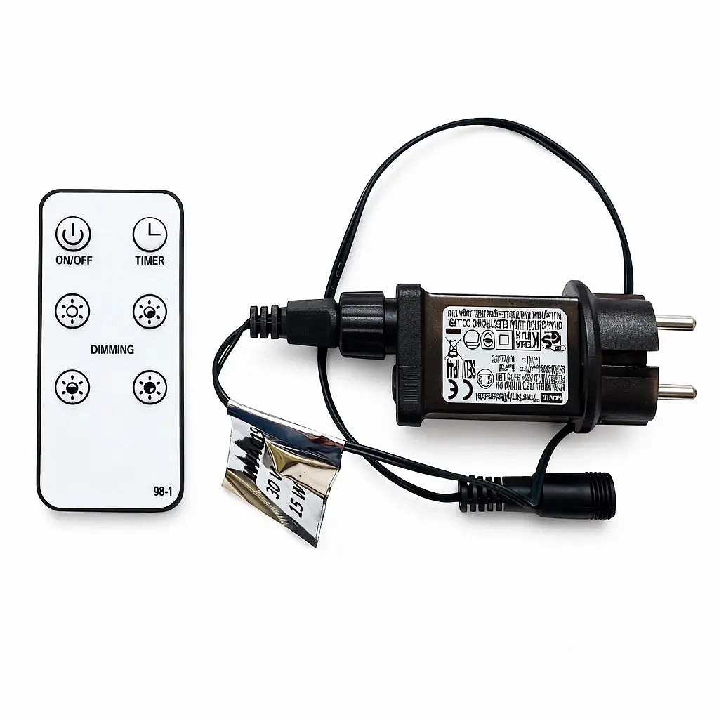 HOBBY LINE transformer 15 W black, IP44 outdoor, with controller and timer