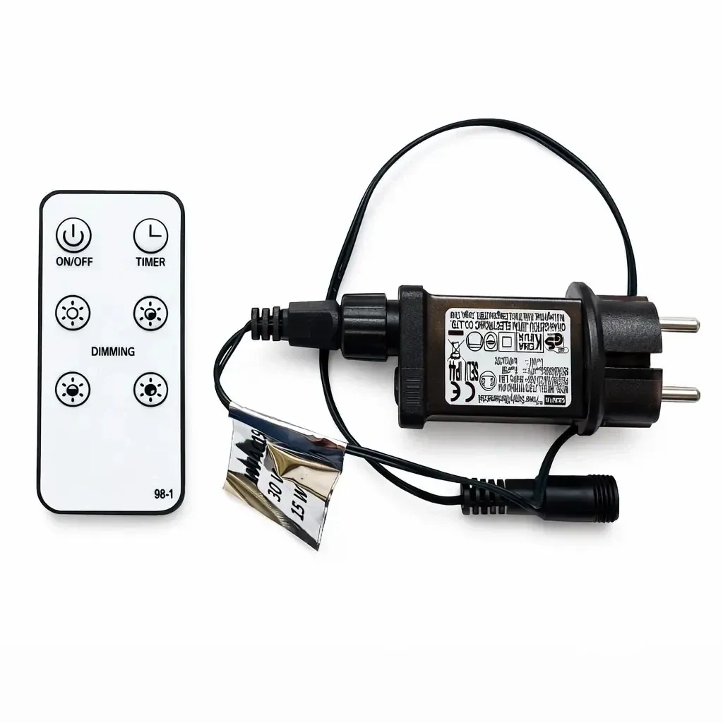 HOBBY LINE transformer 15 W black, IP44 outdoor, with controller and timer