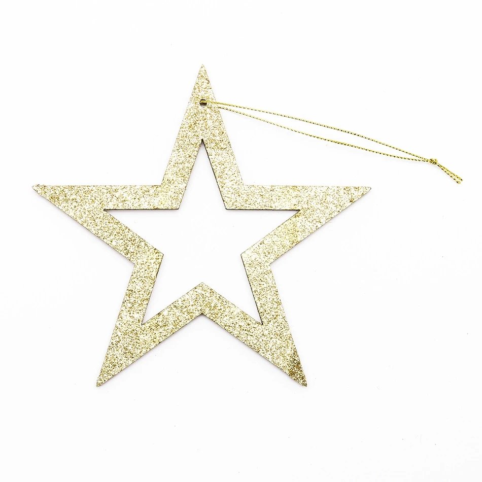 Christmas star ornament 80 cm gold, hollow, plywood, outdoor