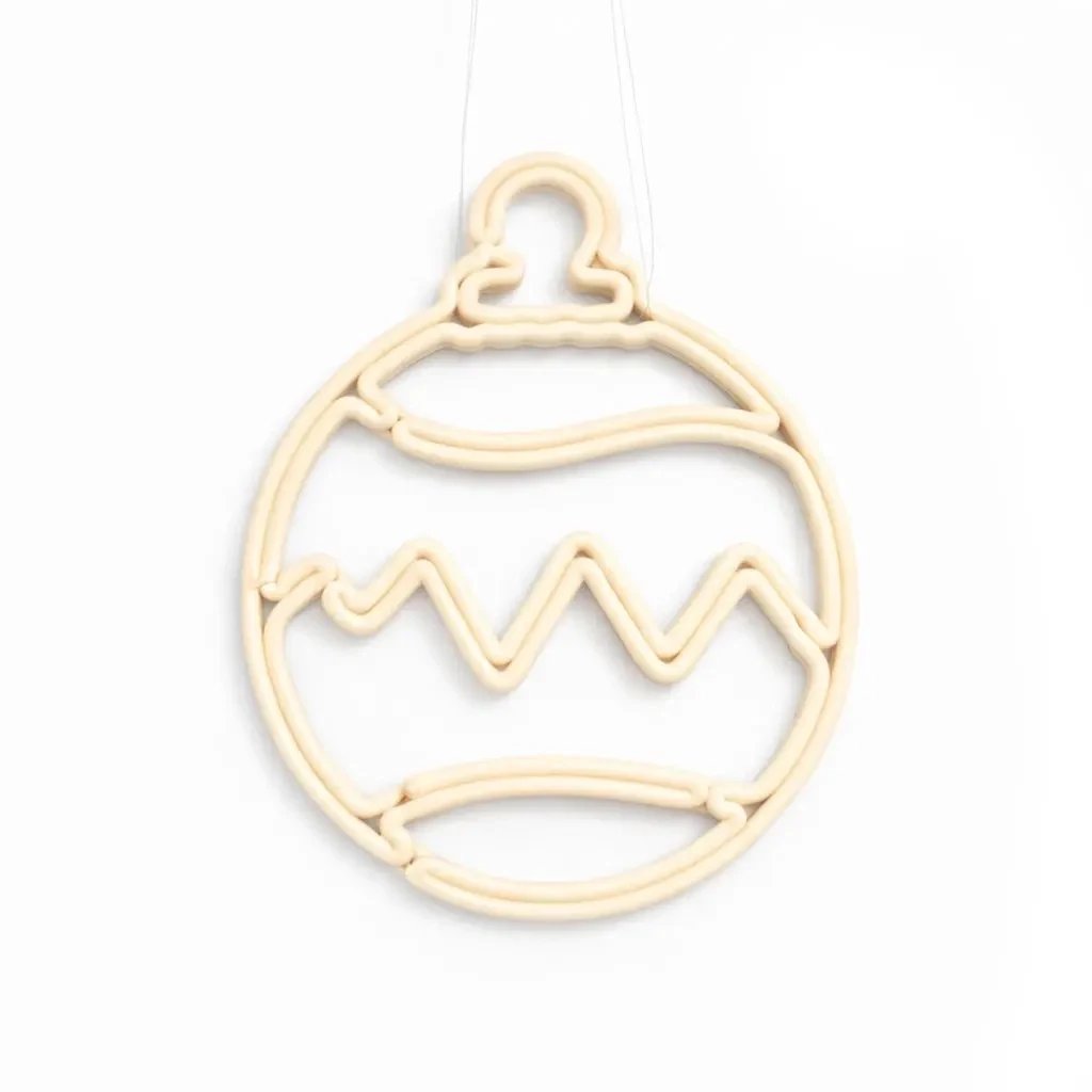 ECOprint Christmas ornament ball 30 cm white flask, 3D printing, plastic, outdoor