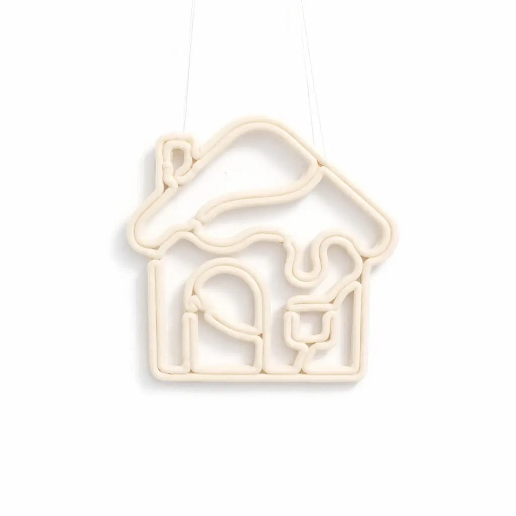 ECOprint house ornament 30 cm white, 3D printing, plastic, outdoor