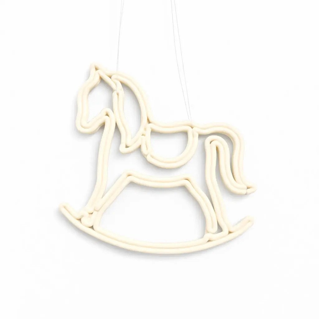 ECOprint Christmas ornament horse 30 cm white, 3D print, plastic, outdoor