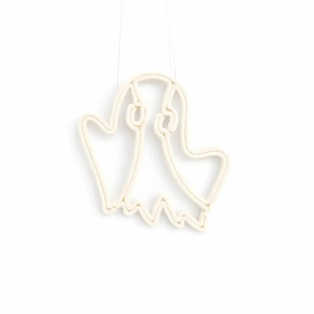 ECOprint ghost ornament 30 cm white, 3D print, plastic, outdoor