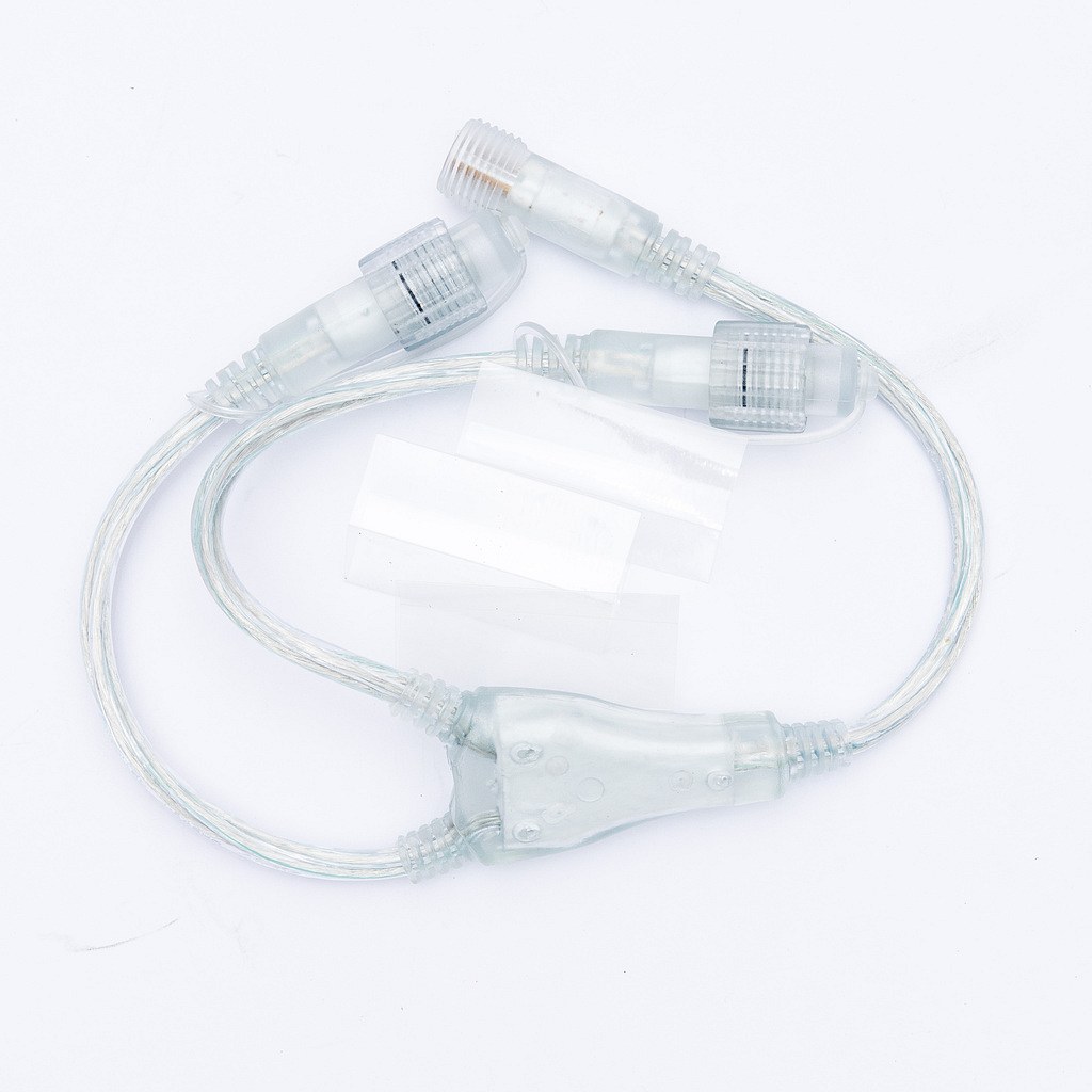 T-splitter, 2 outputs, transparent, IP44, for use with WFTR36W, WF206, and WF204