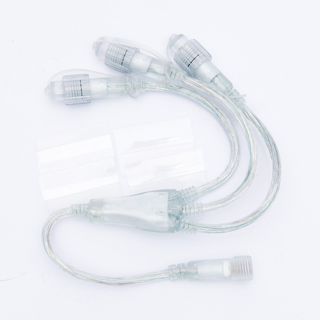 T-splitter, 3 outputs, transparent, IP44, compatible with WFTR36W, WF206, and WF204