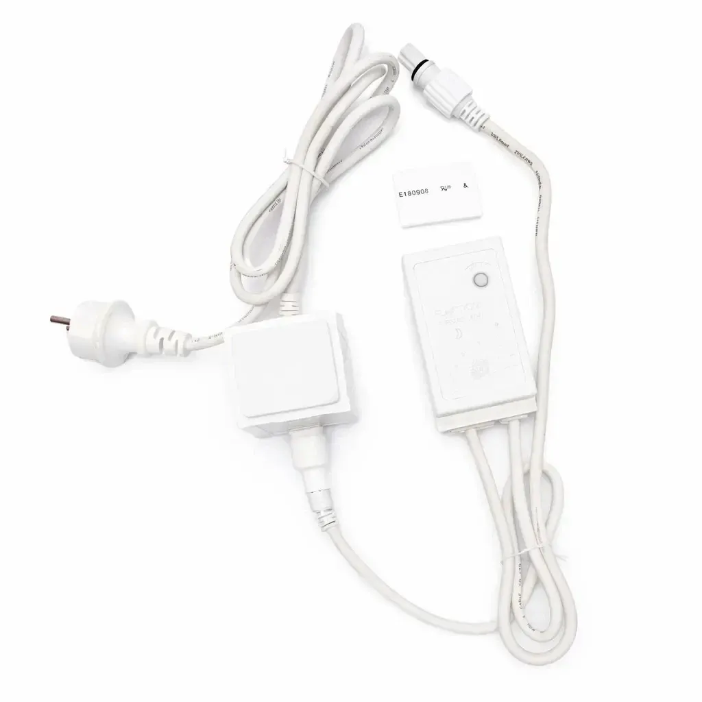 36 W transformer, outdoor white cable, IP44, for WFT3, WF204, and WF206, animation program