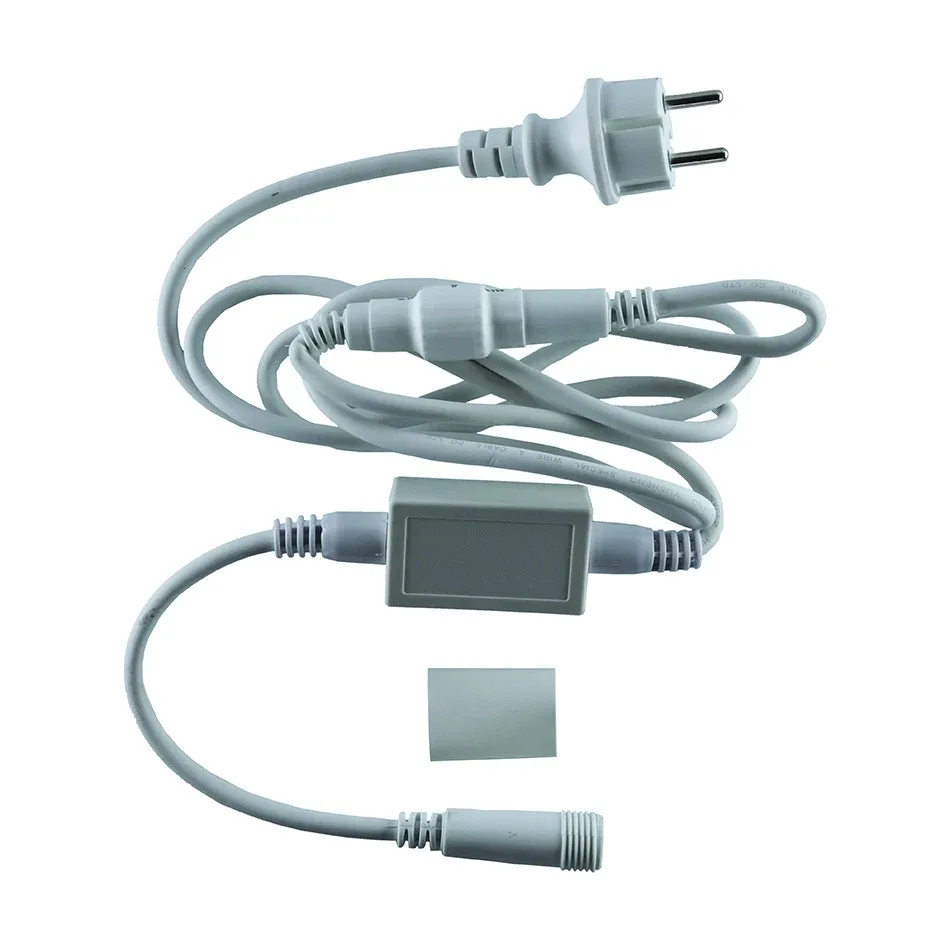 Easy Fix Power Cable, Outdoor, 2 m, Detachable AC/DC, IP67, White