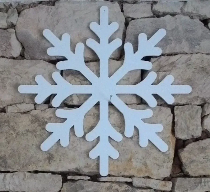 Christmas ornament snowflake Wega 50 cm, plastic outdoor