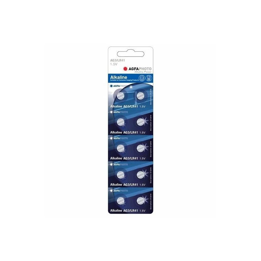 Batteries round LR41, pack of 10, AGFAPHOTO
