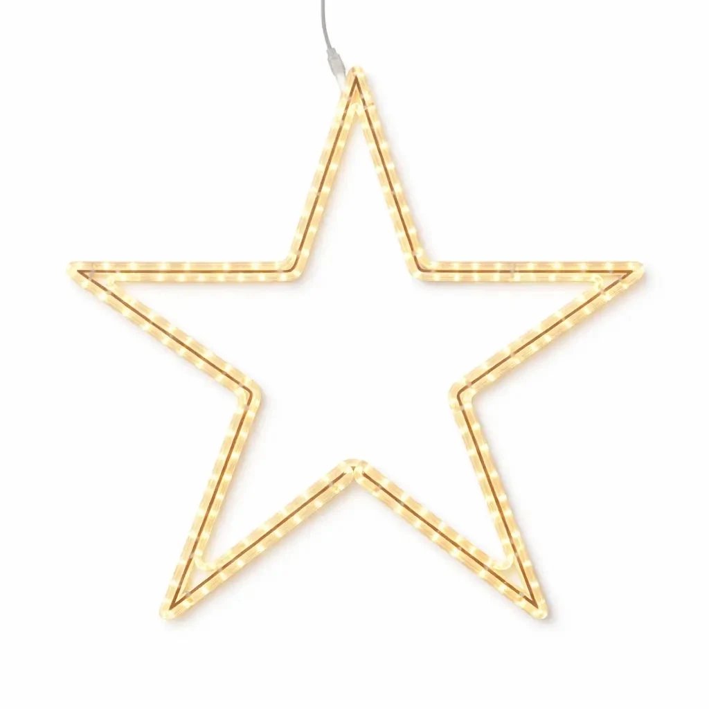 Easy Fix 2D LED star light VIII, Ø 65 cm, warm white, hanging, 3D printing