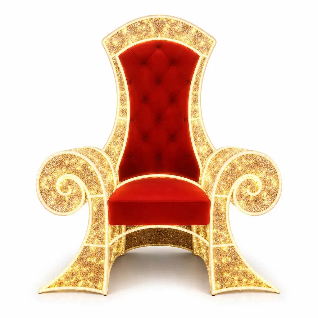 Eco Fix 3D LED light throne chair, 200 cm, warm white, 36 V, 36.4 W, 2 parts