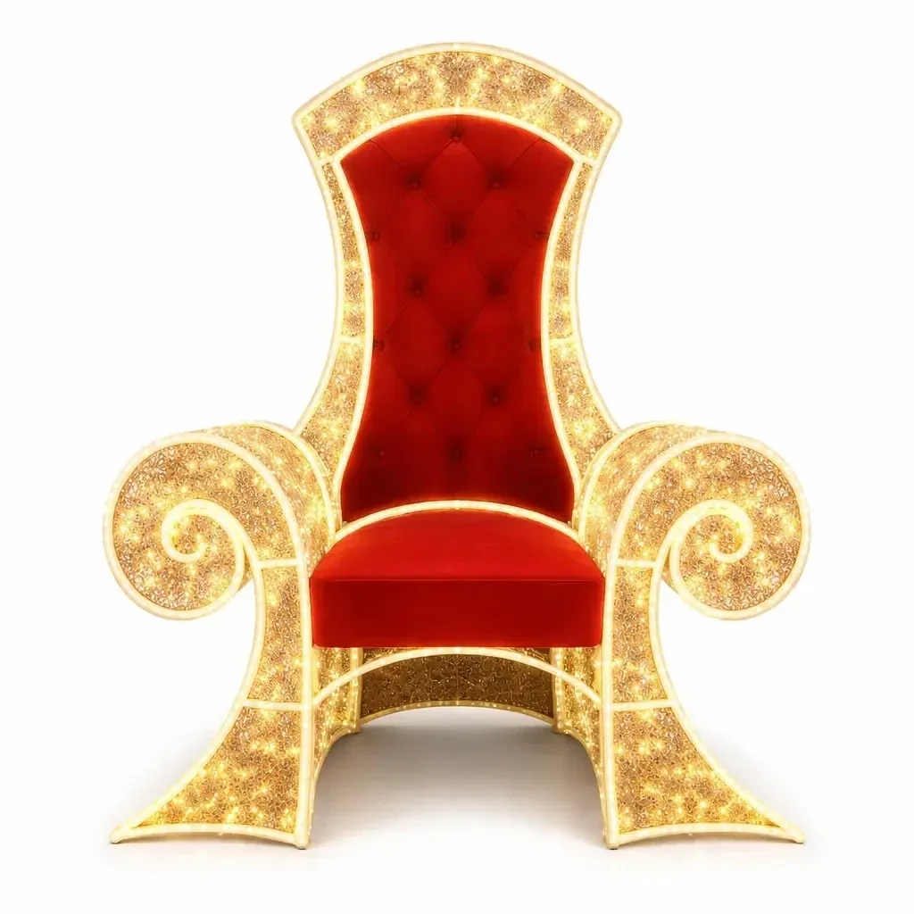 Eco Fix 3D LED light throne chair, 200 cm, warm white, 36 V, 36.4 W, 2 parts
