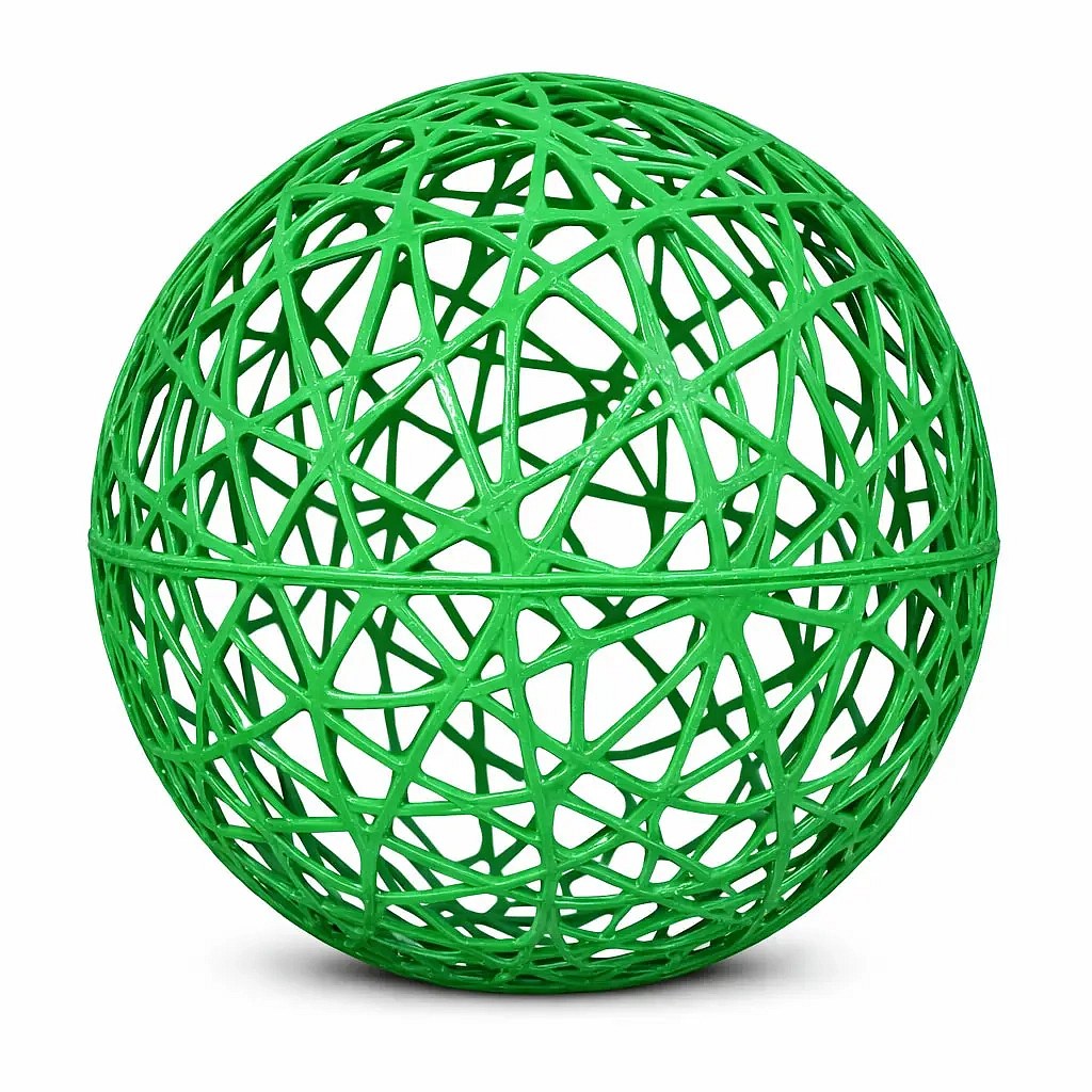 3D ball Fiberglass, diameter 100 cm, green, non-illuminated
