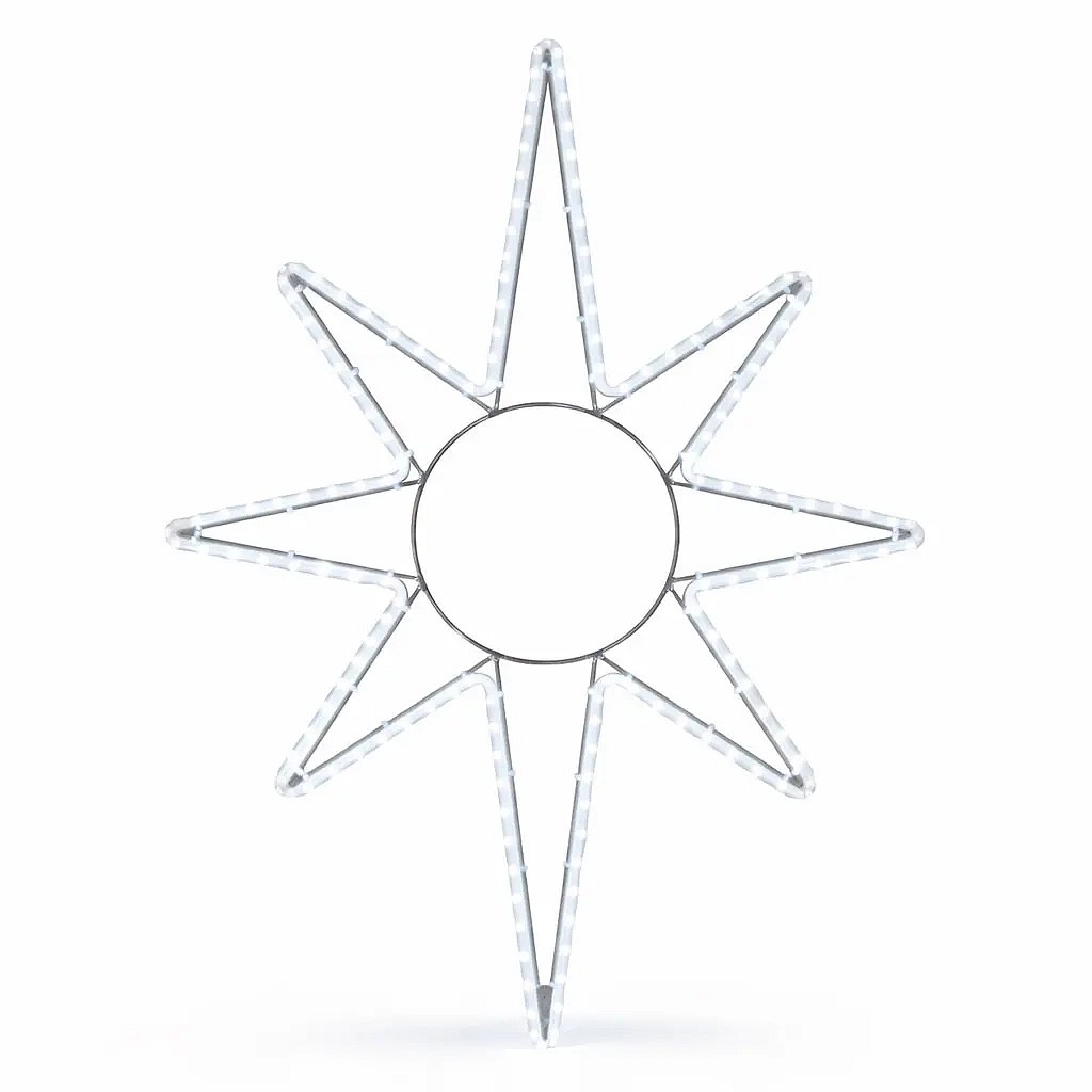 Easy Fix 2D LED star light X., 82 × 125 cm, icy white, hanging, aluminium