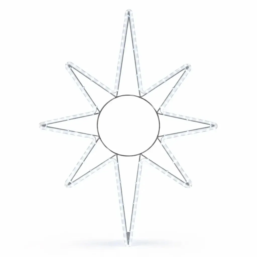 Easy Fix 2D LED star light X., 82 × 125 cm, icy white, hanging, aluminium