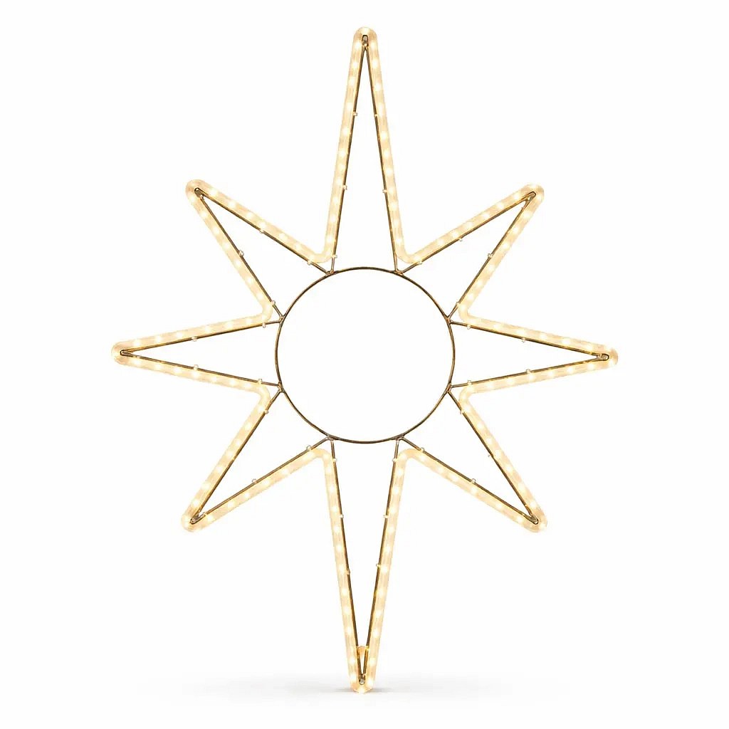 Easy Fix 2D LED Star Light X., 82 × 125 cm, warm white, hanging, aluminium