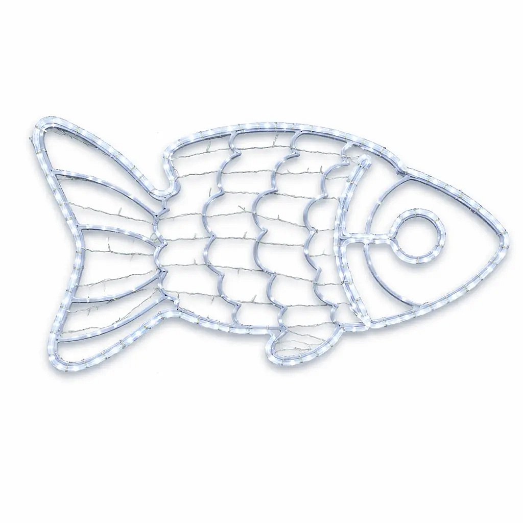 Easy Fix 2D LED light carp, hanging, 155 × 82 × 3 cm, warm white, 3D printing