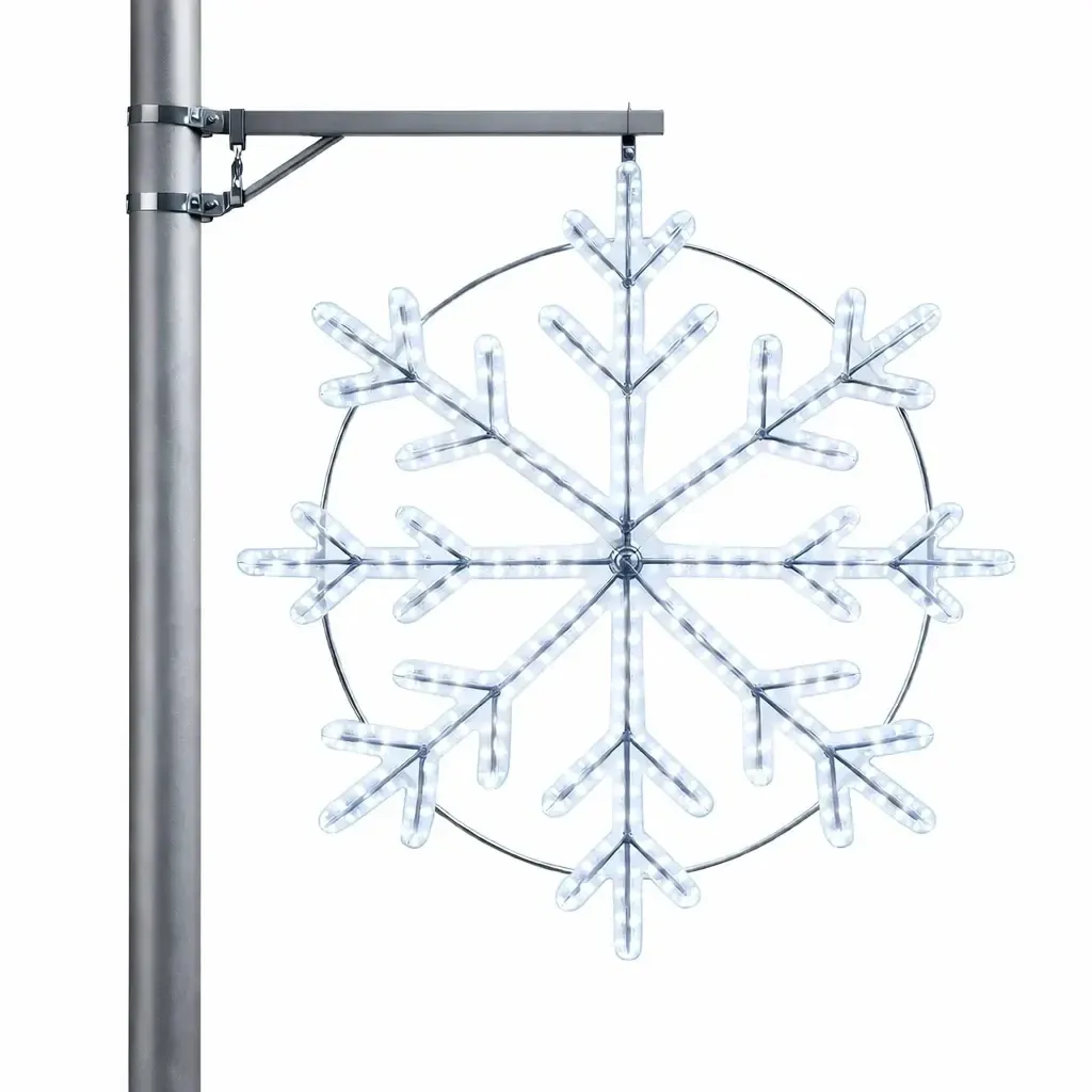 Easy Fix 2D LED light flake XVII, Ø 100 cm, icy white, public lighting kit, aluminium