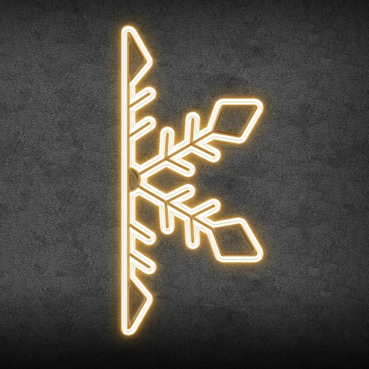 2D LED Half Flake III, hanging, 300 × 135 cm, warm white, aluminium