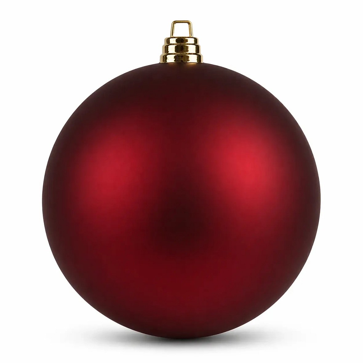 Large Christmas ball 30 cm, dark red, matt, UV