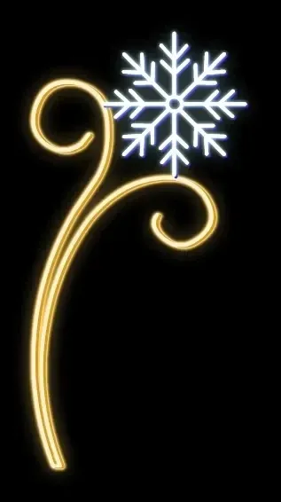 2D LED light decor for VO, 95 × 190 cm, icy and warm white