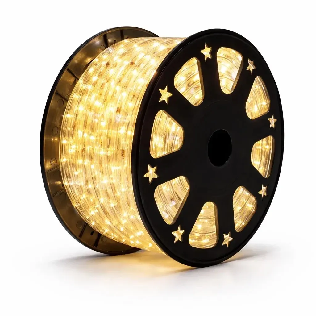 Easy Fix Outdoor LED Light Hose, 50 m, Warm White, 36 V, 1,500 LEDs, Transparent, IP44, Reel