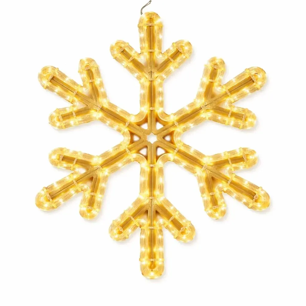 Easy Fix 2D LED Snowflake XXI, Ø 50 cm, warm white, hanging, 3D-printed