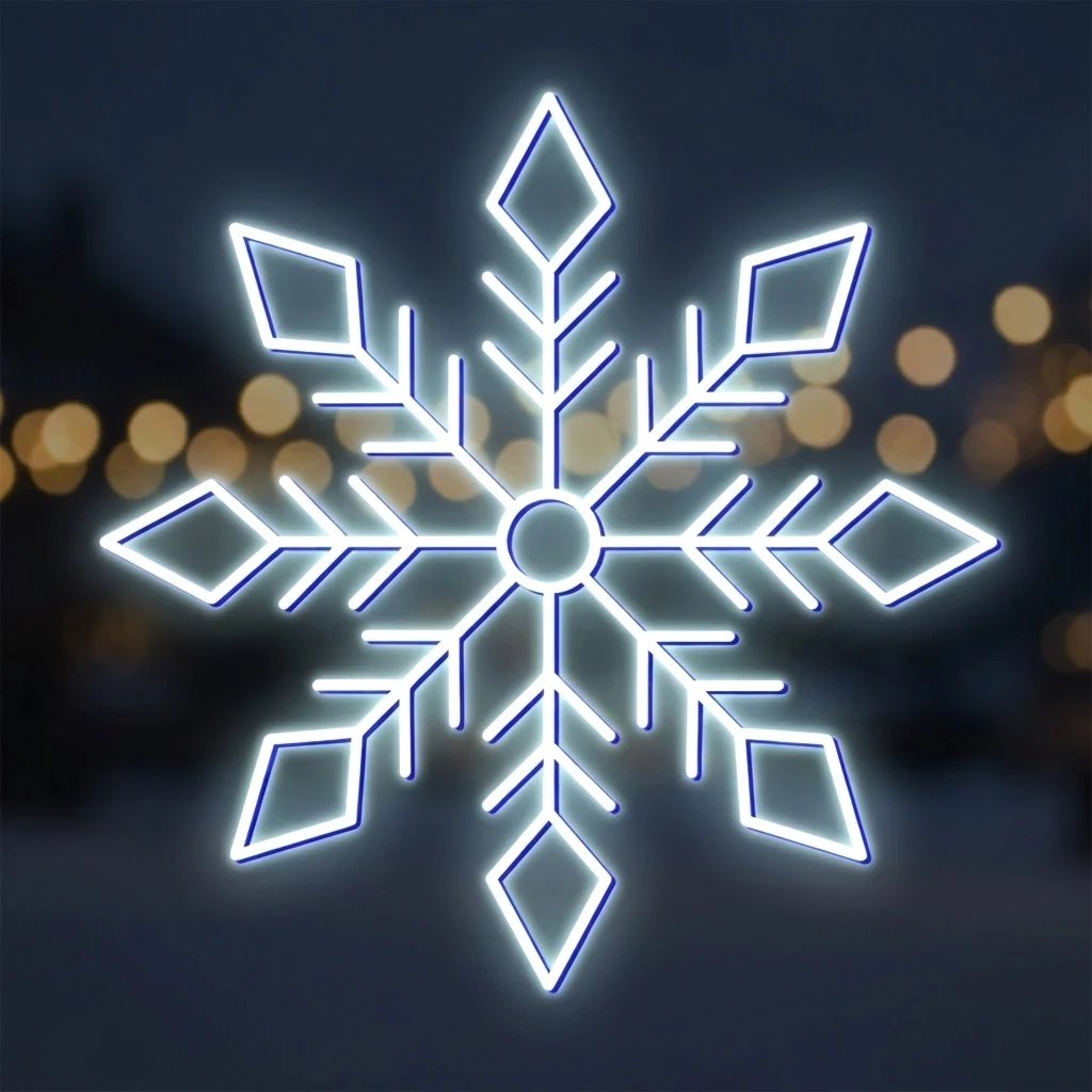 Easy Fix 2D LED light snowflake XVI, Ø 147 cm, icy white, hanging, 3D printing