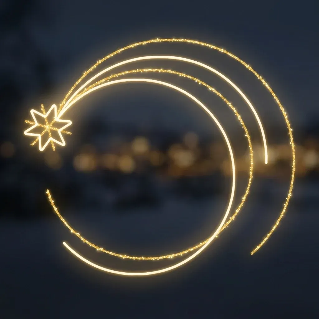 Easy Fix 2D LED light comet motif, 150 × 145 × 60 cm, warm white, standing, 3D printing
