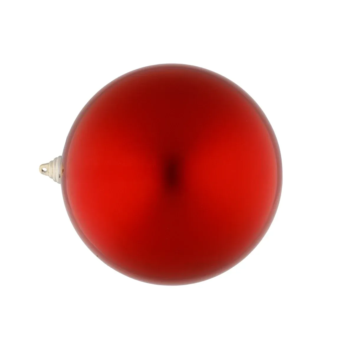 Red Christmas ornament, plastic ball, 20 cm in diameter, glossy
