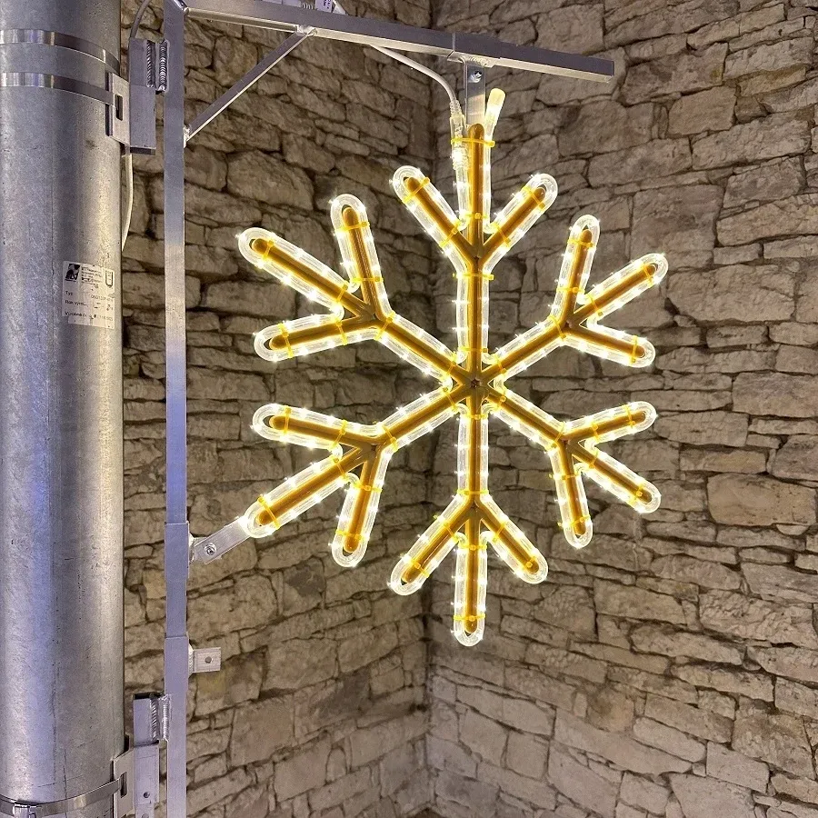 Easy Fix 2D LED light flake VI, Ø 65 cm, warm white 3D printing, public lighting kit, aluminium
