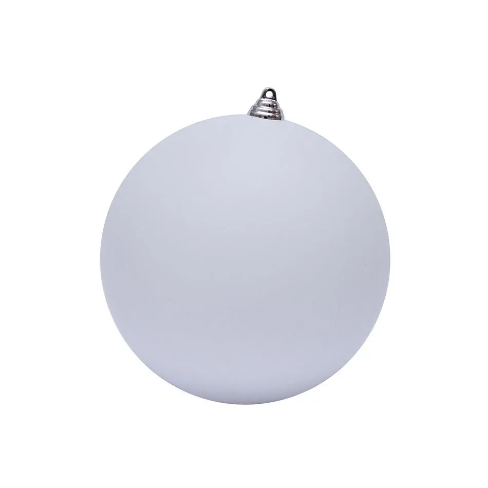 Plastic ball, 20 cm in diameter, white, matte