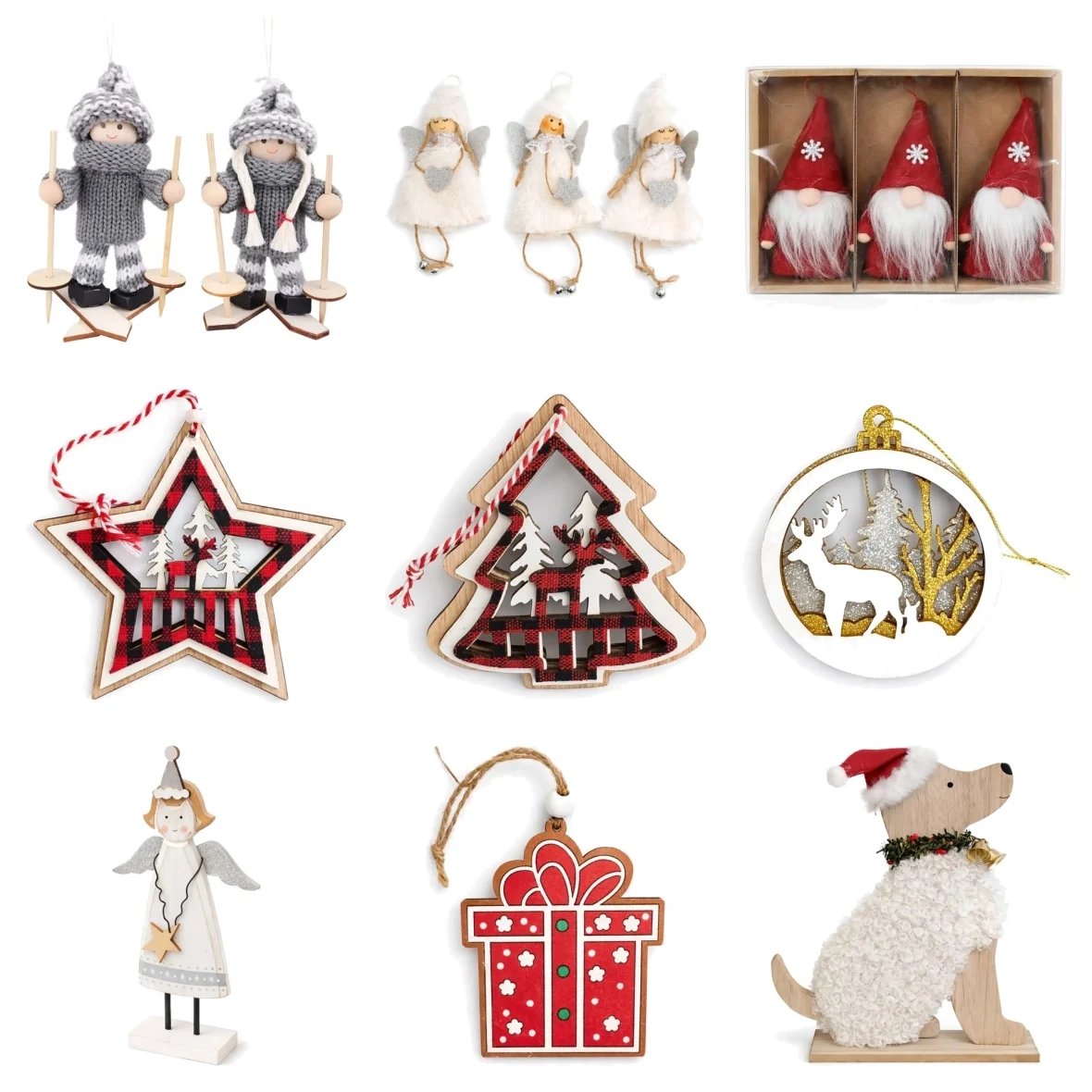 "Wooden Christmas" Christmas Set for Kids, Wooden Figurines and Ornaments