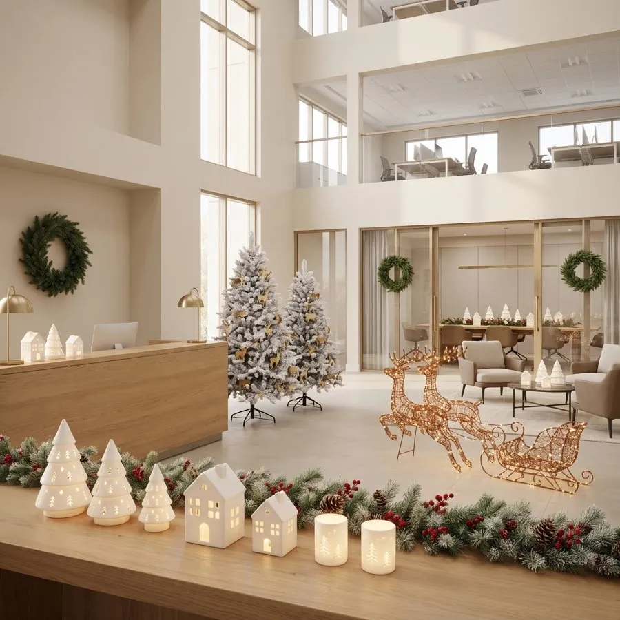 Office Campus Christmas collection, for multiple floors or large common areas