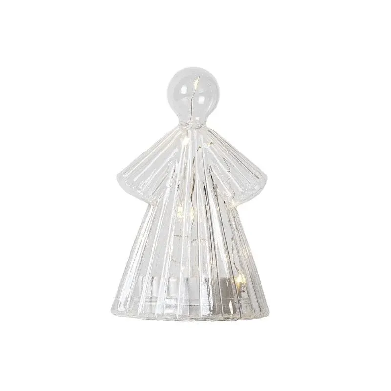 LED light angel glass, clear, 15 cm