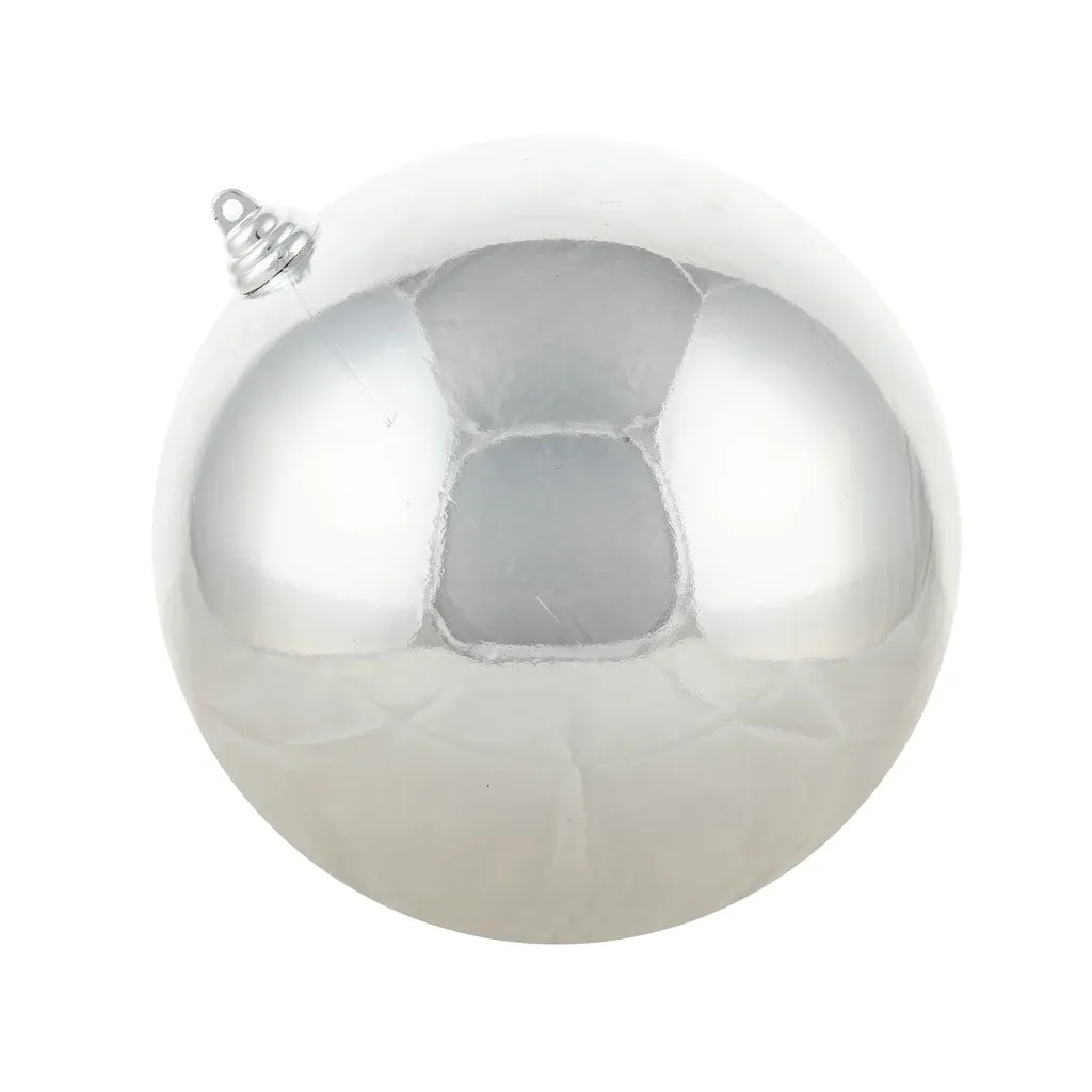 Production - Plastic ball, diameter 20 cm, silver, shiny
