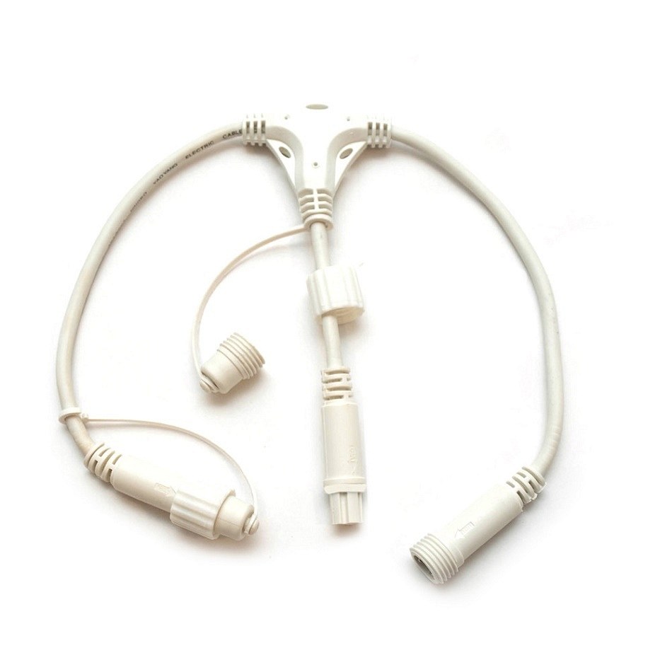 Easy Fix T hub, 2 outputs, white, IP44